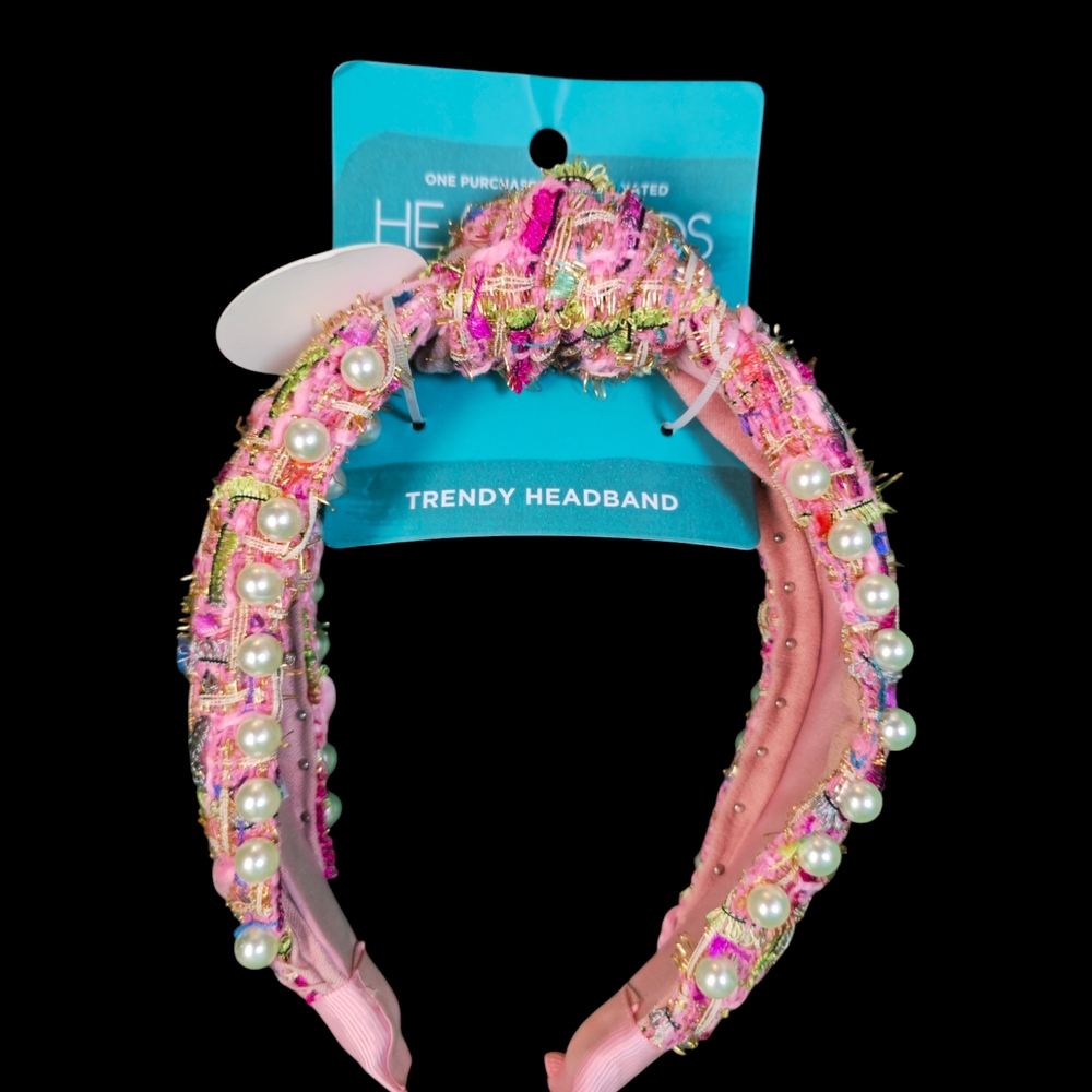 Chic Pink Hair Accessory with Bead Embellishments. Great Valentine's Day gift!